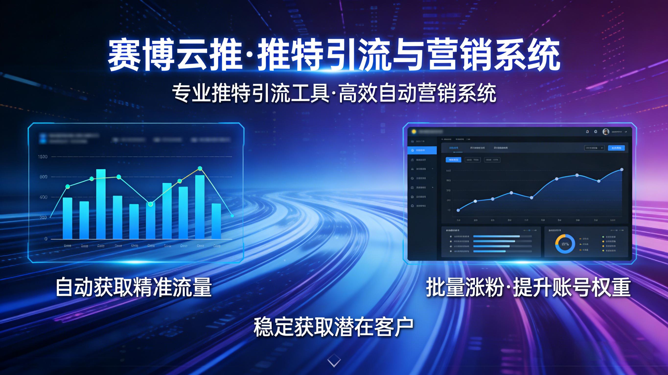 赛博云推推特引流工具主界面